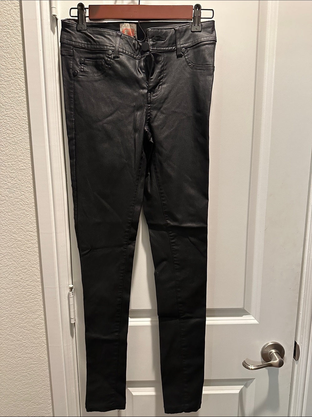 Gianni Bini Black Faux Leather Skinny Pants